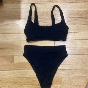 Aerie black high waisted bikini